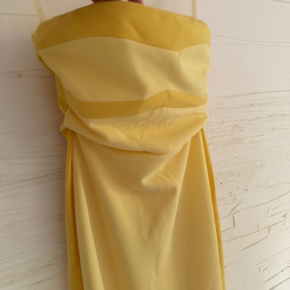 💛 NWT! Hello Molly | Size XS | As Sleek As Ever Strapless Maxi Dress | Yellow - Picture 7 of 9